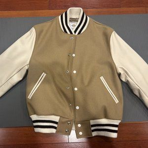 Golden Bear Camel/Cream Contemporary Fit Varsity Jacket